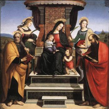 拉斐爾 Madonna and Child Enthroned with Saints